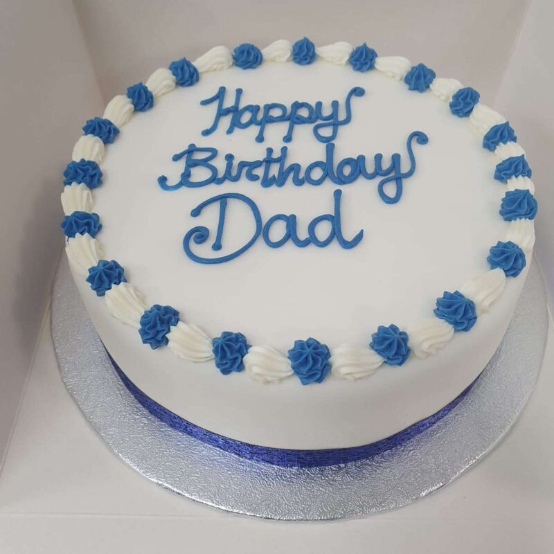 RD20-White icing with Blue wave