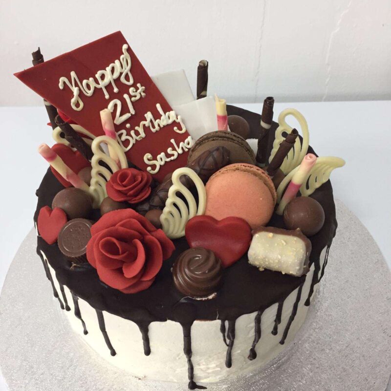 BUTTER CHOC DRIP IN RED