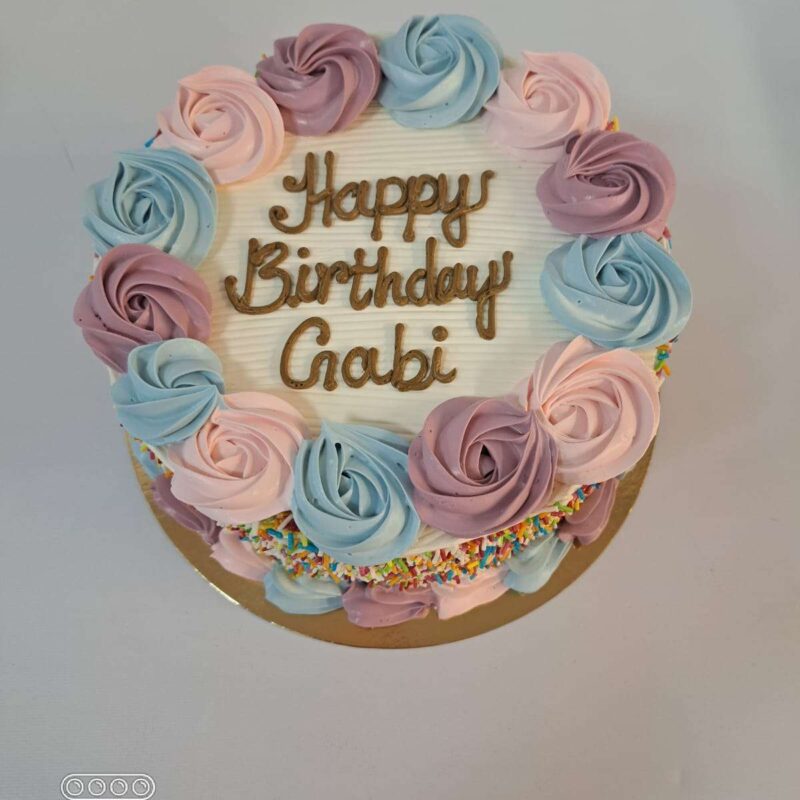 rainbow piping cake/rainbow sponge
