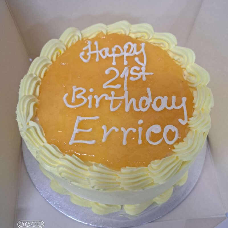 Vanilla Cake With lemon Topping -8"