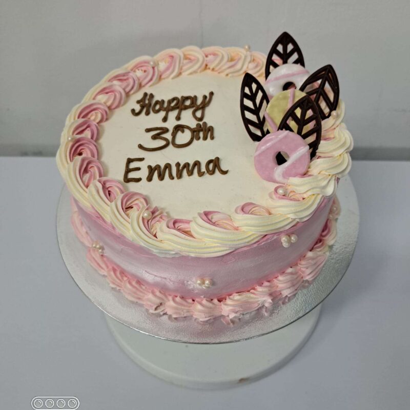 Pink Elegant Marble cake -2