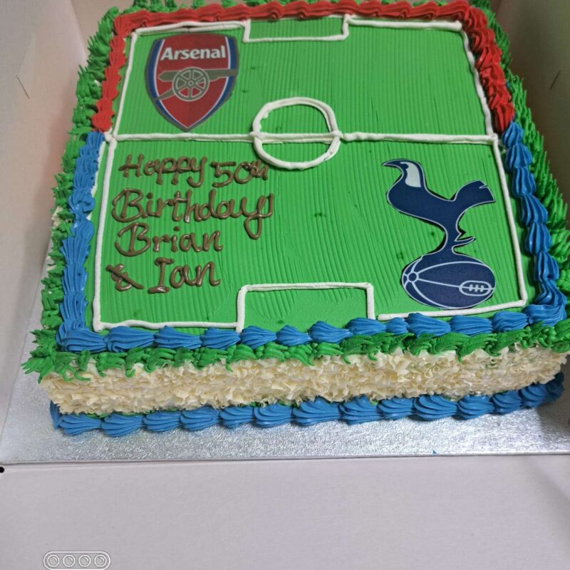 Vanilla football cake-3