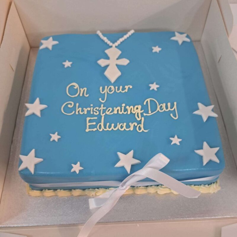 Christening cake -blue