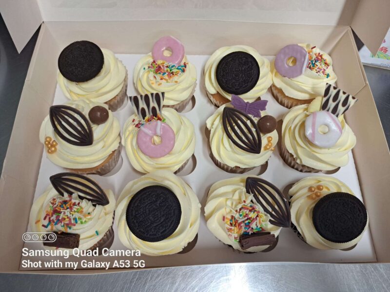 Cup cakes with mix decorations
