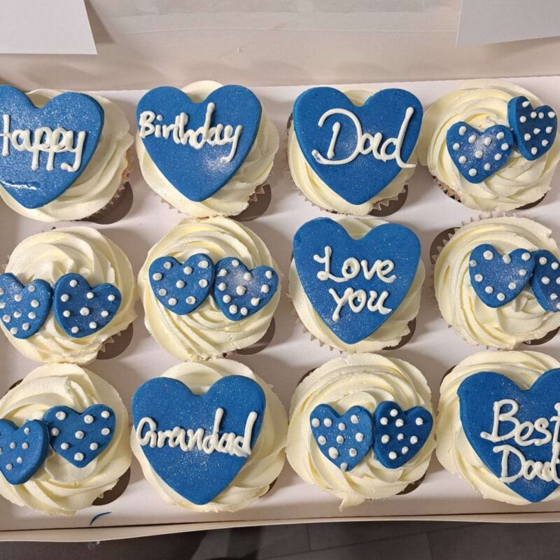 Dad special cup cakes -Blue