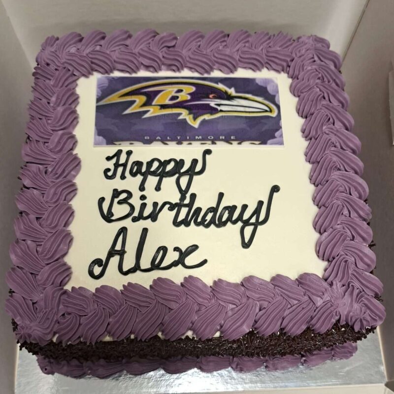 Raven cake with photo