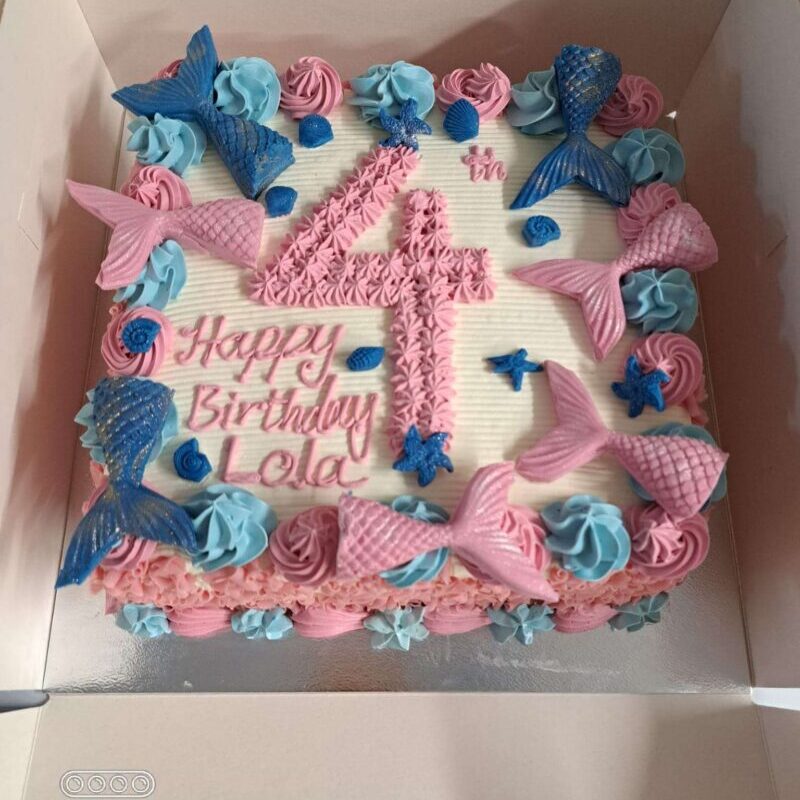 Mermaid theme cake