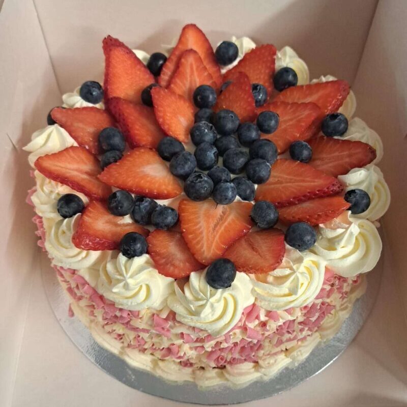 Pink curl with fruits  Loaded