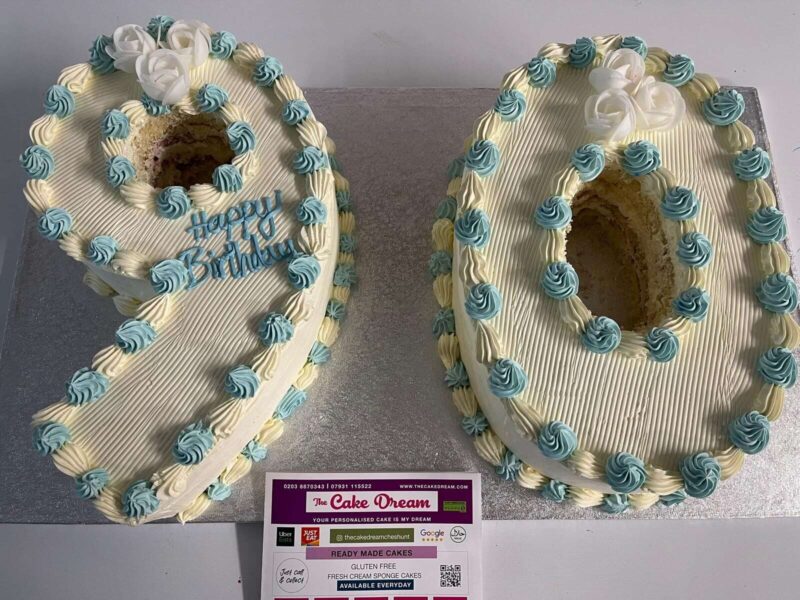 Vanilla number cake-90=12"