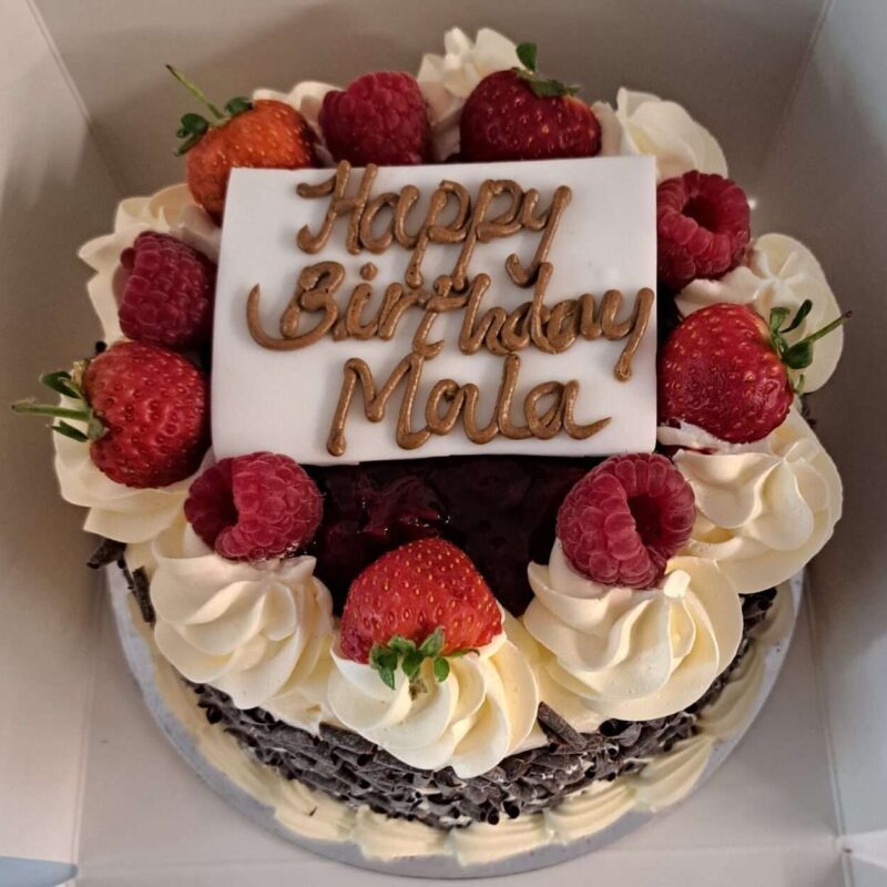 Black forest with fruits