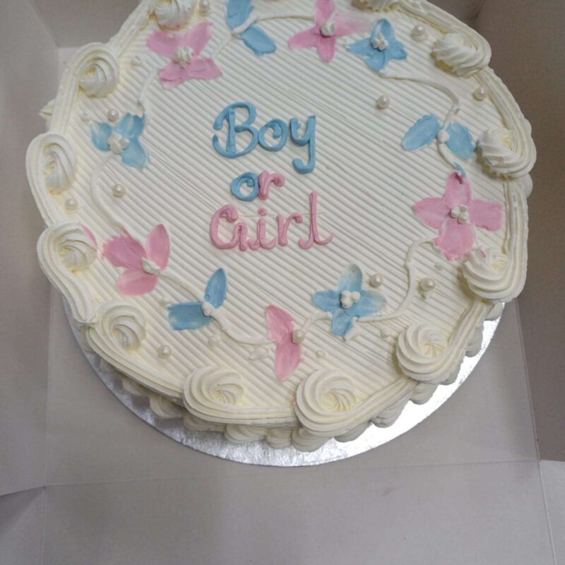 Gender Reveal cake-8"