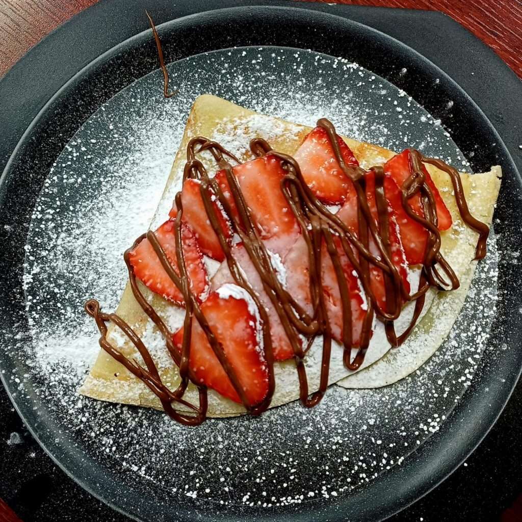 Strawberry chocolate crepe