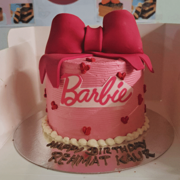 Big Barbie bow cake