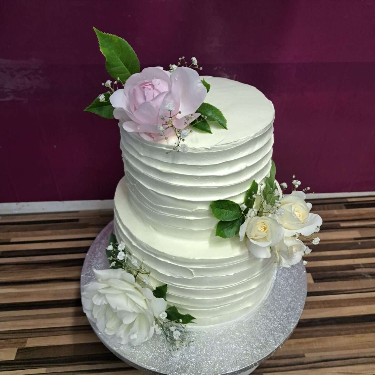 White Elegant with Rose-1