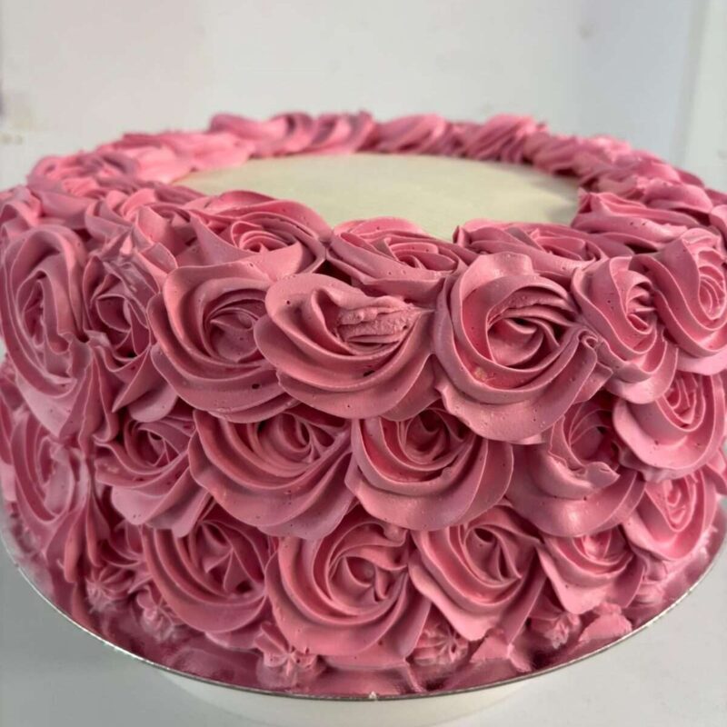 Pink Rose Bunch Cak-1