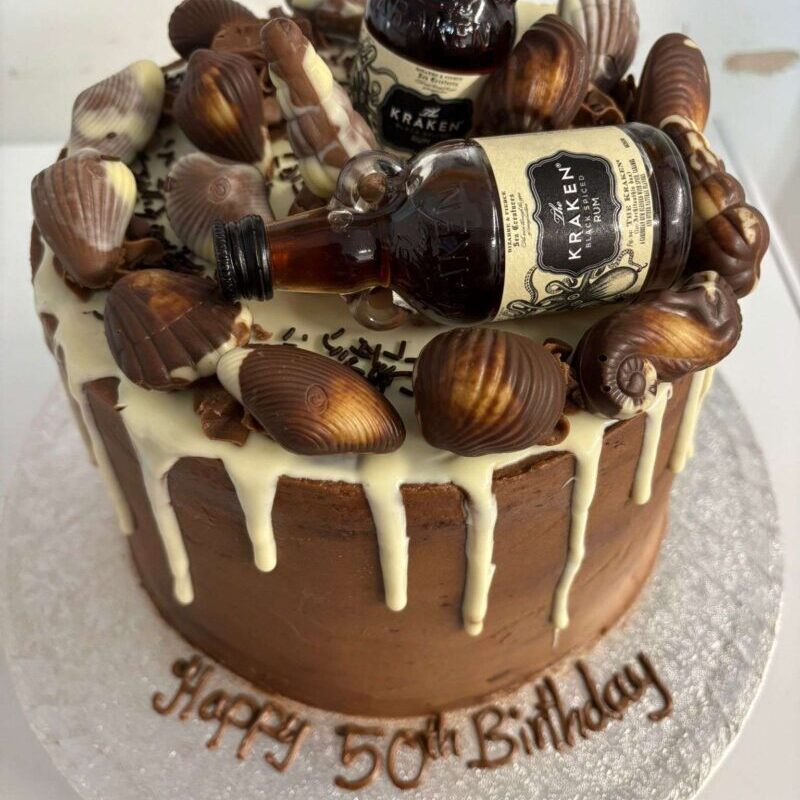 Wine Theme Cake With Drip
