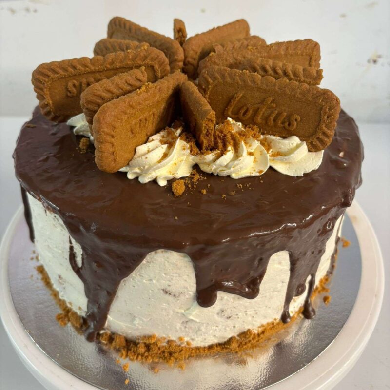 Biscoff Cake with Chocolate Drip
