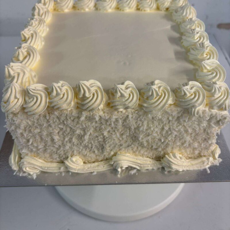 Crunchy Coconut Vanilla Cake
