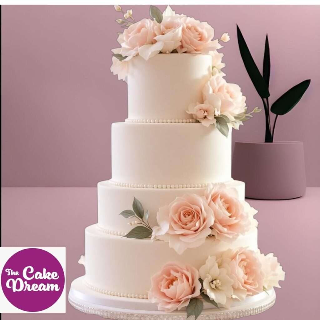 The White Elegant Wedding Cake