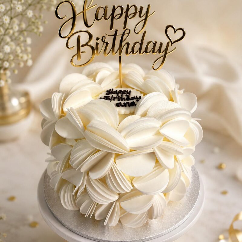 Elegant Wafer Paper Cake