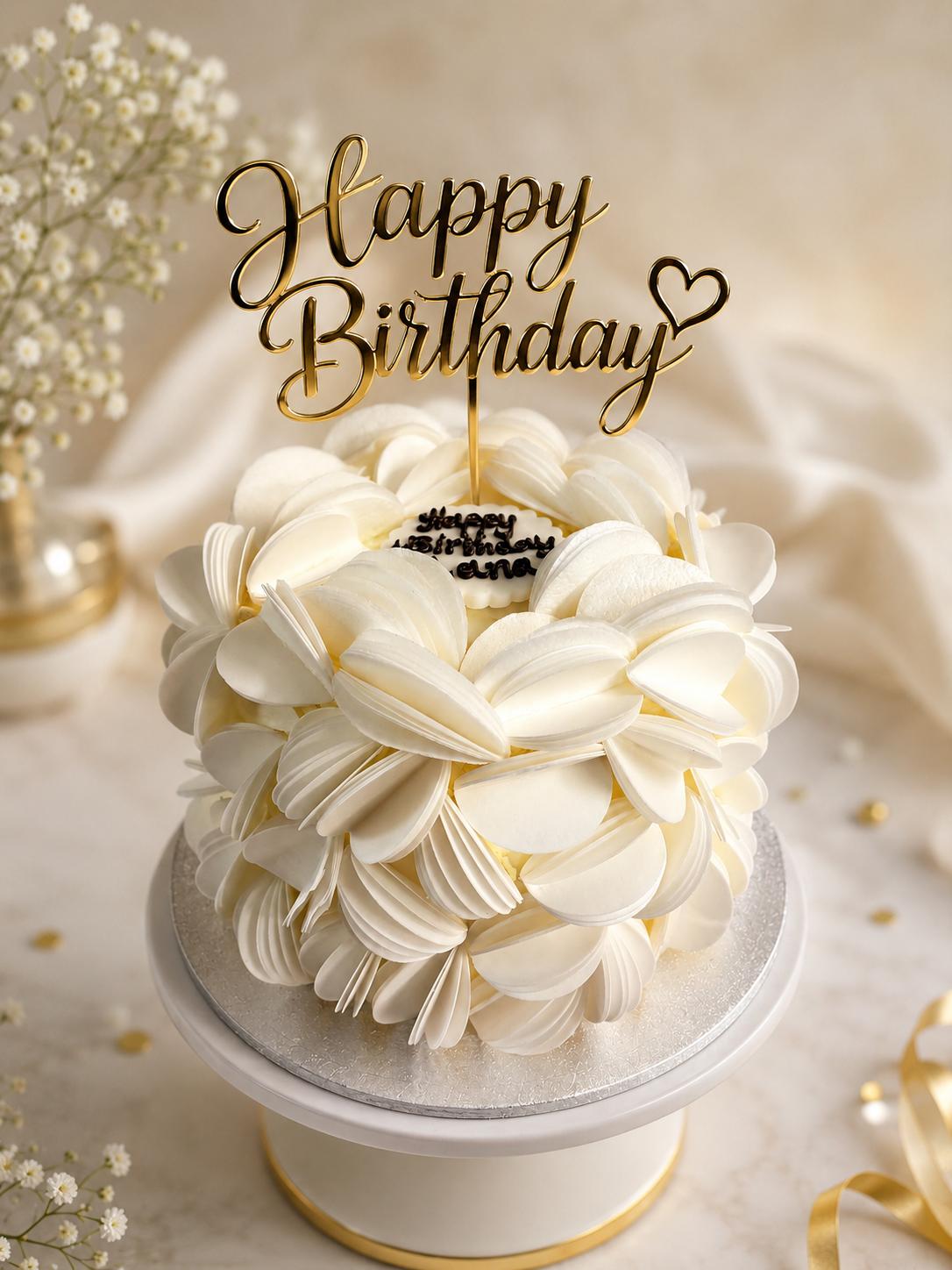 Elegant Wafer Paper Cake